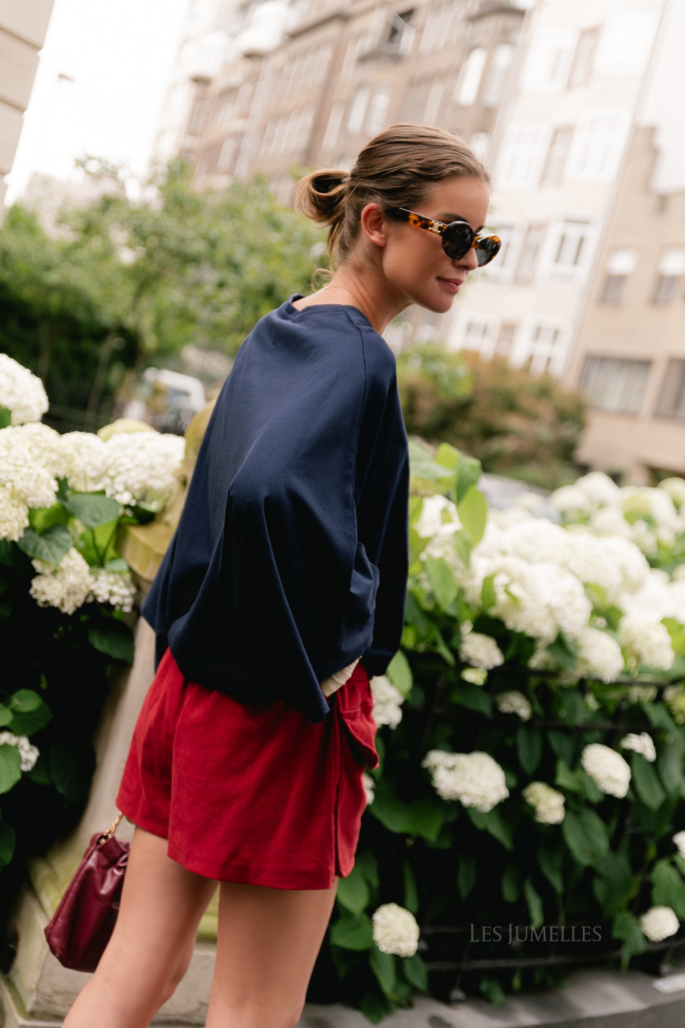 Alexandra balloon fit shorts garnet