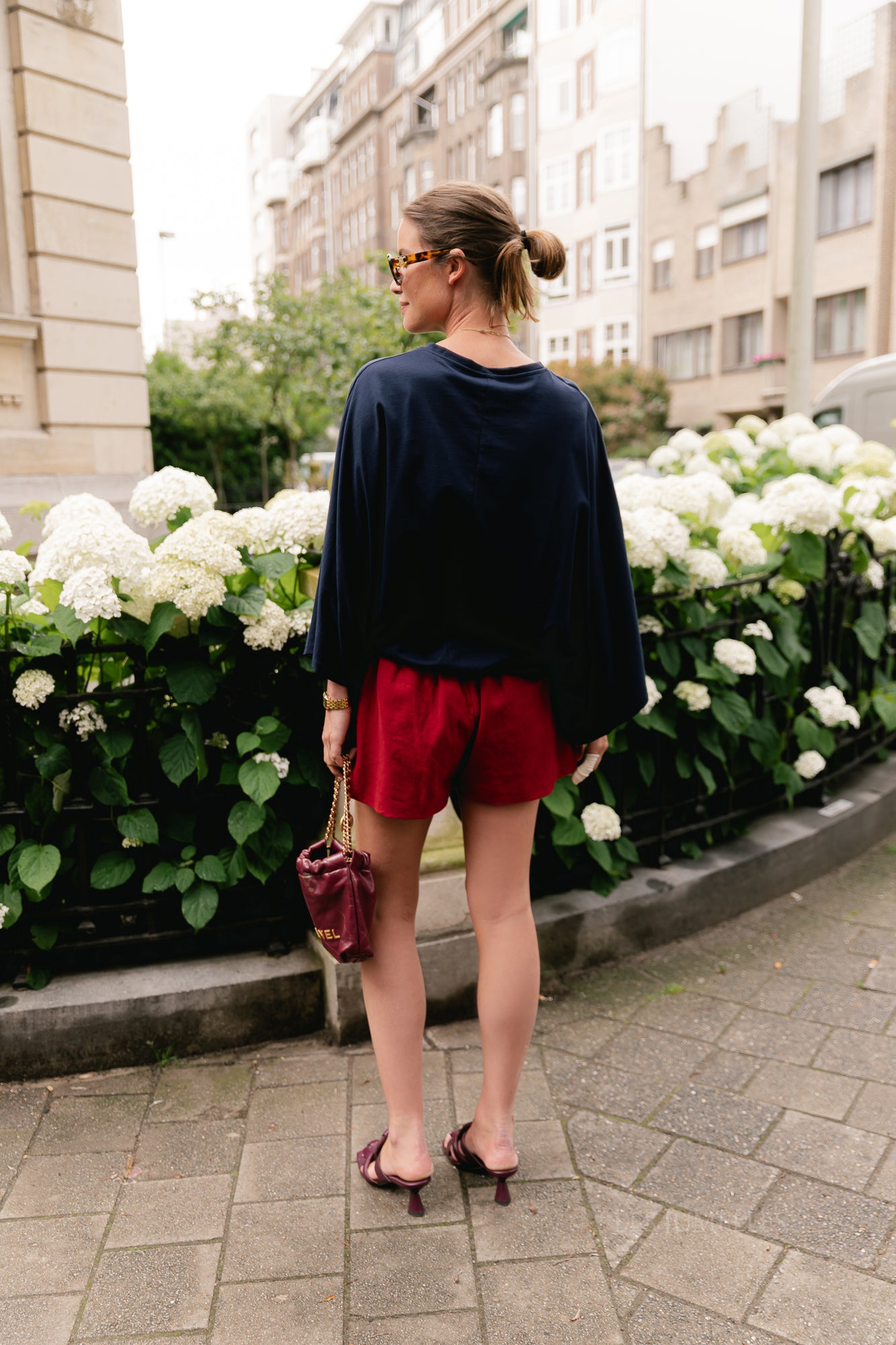 Alexandra balloon fit shorts garnet