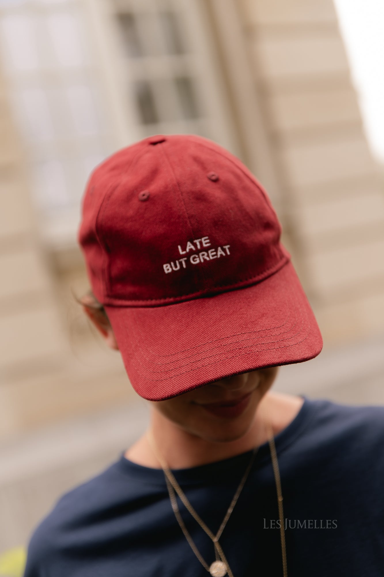 Late but great cap burgundy