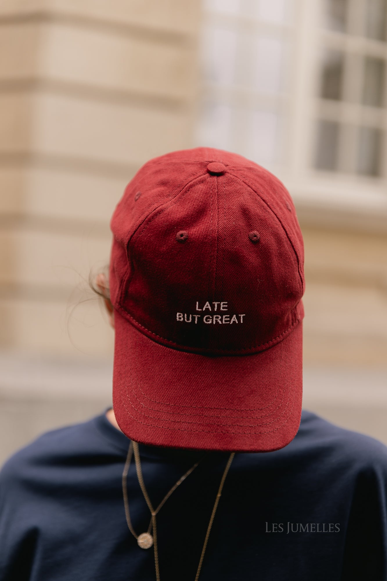 Late but great cap burgundy