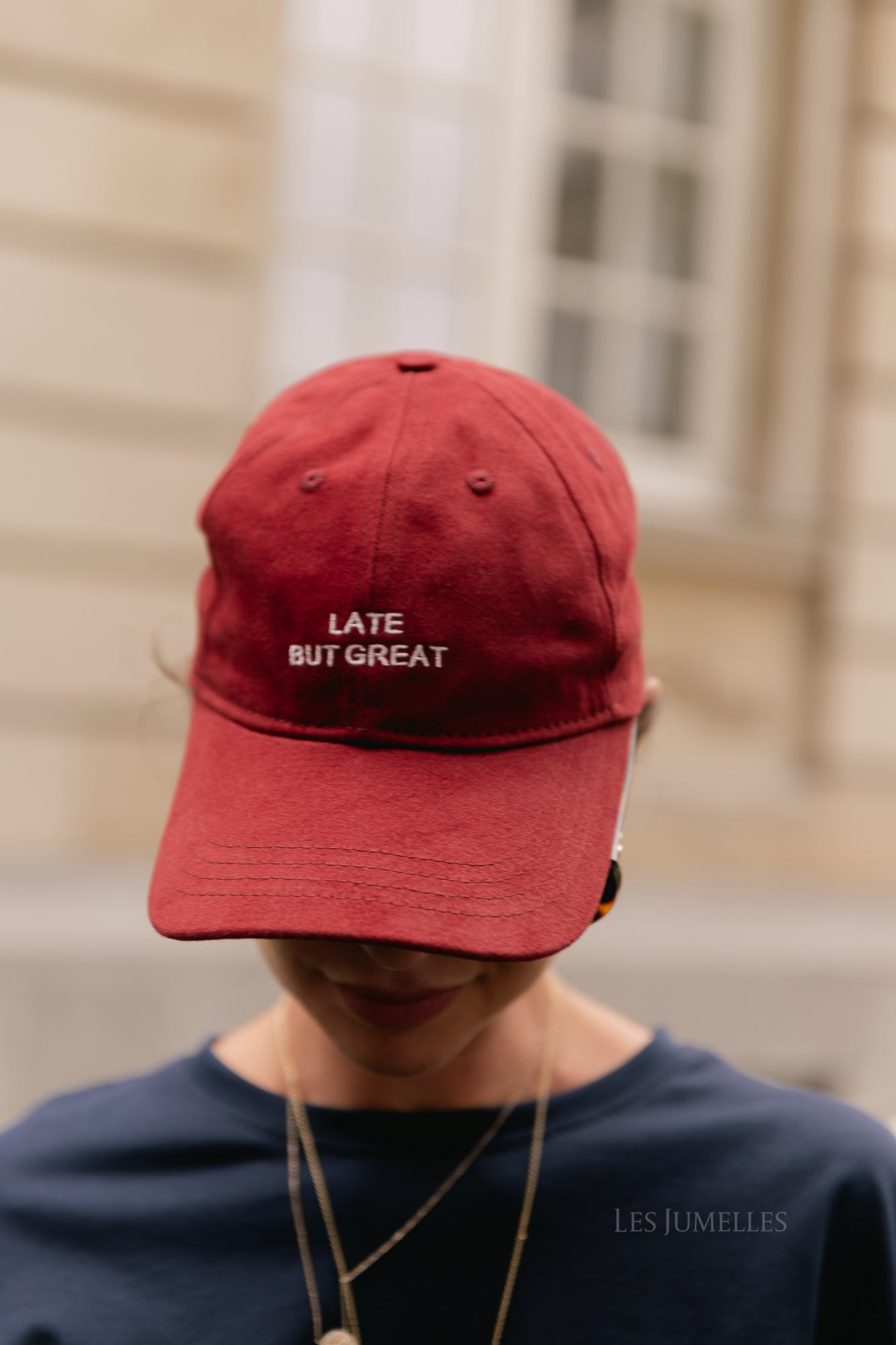Late but great cap burgundy