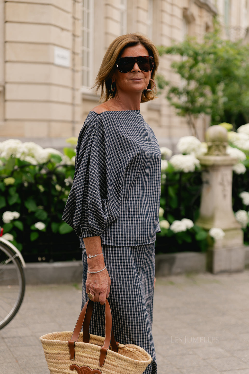 Cosette checkered skirt navy
