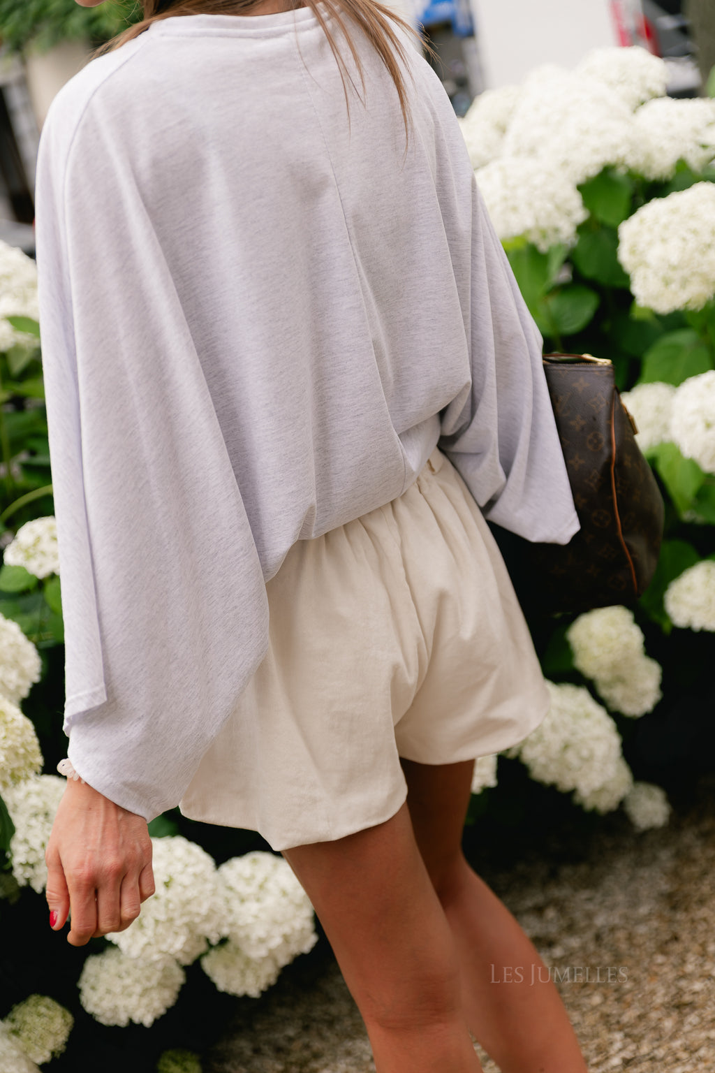 Leah T-shirt light grey melange