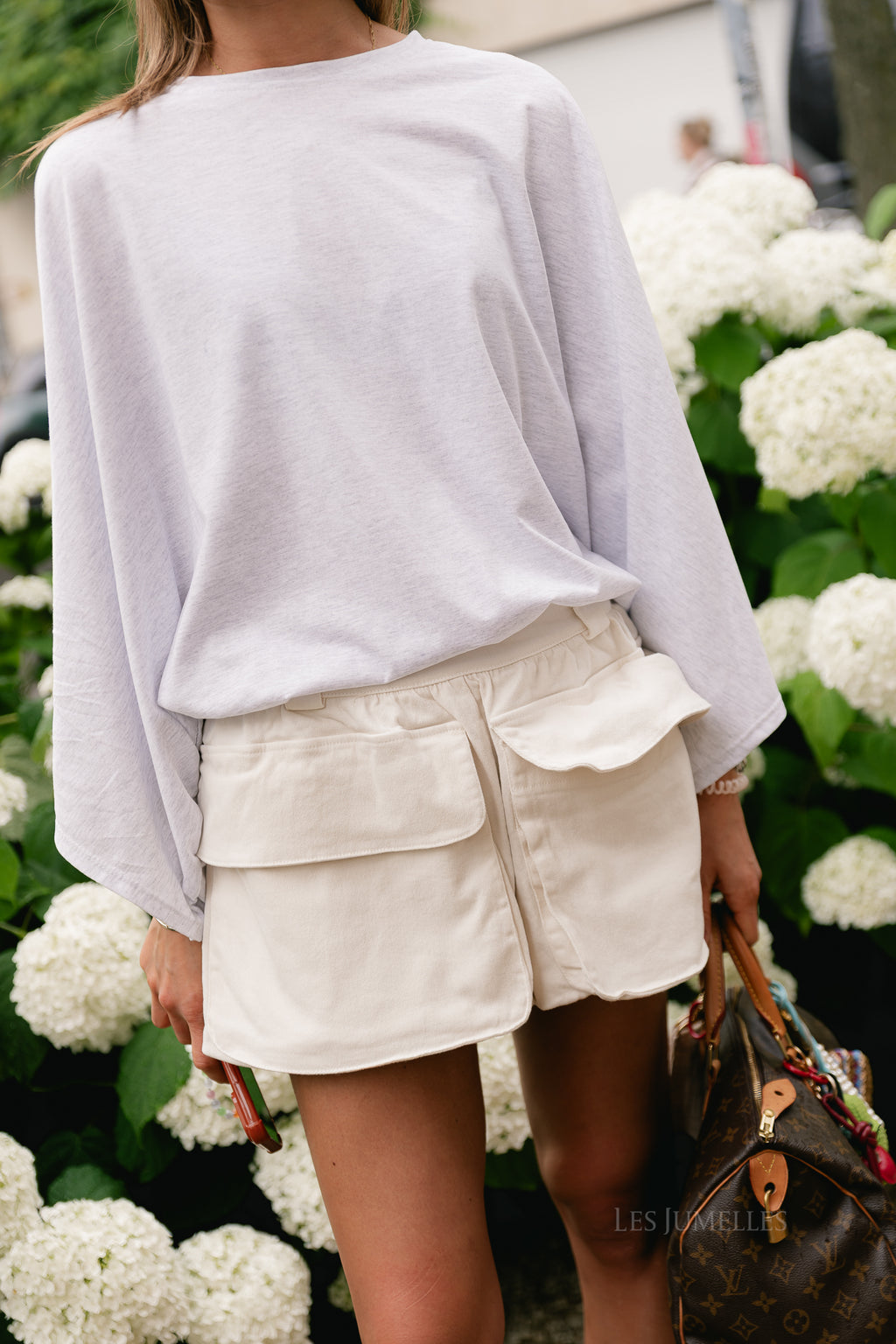 Alexandra balloon shorts ecru