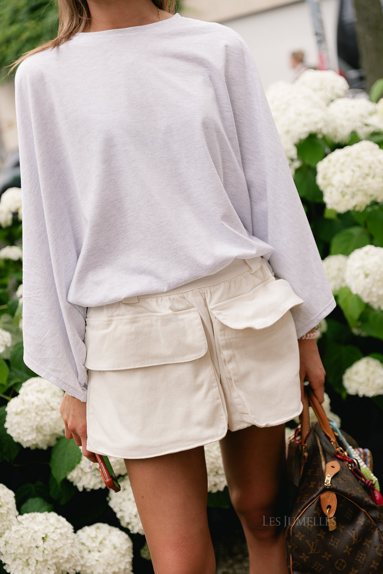 Alexandra balloon shorts ecru