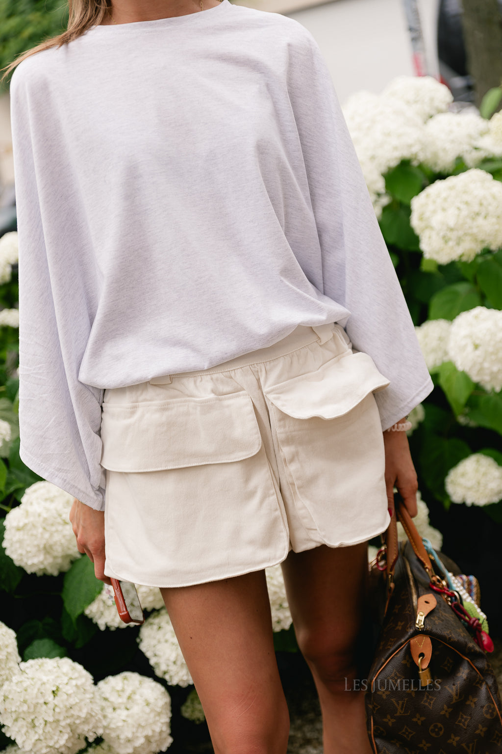 Alexandra balloon shorts ecru