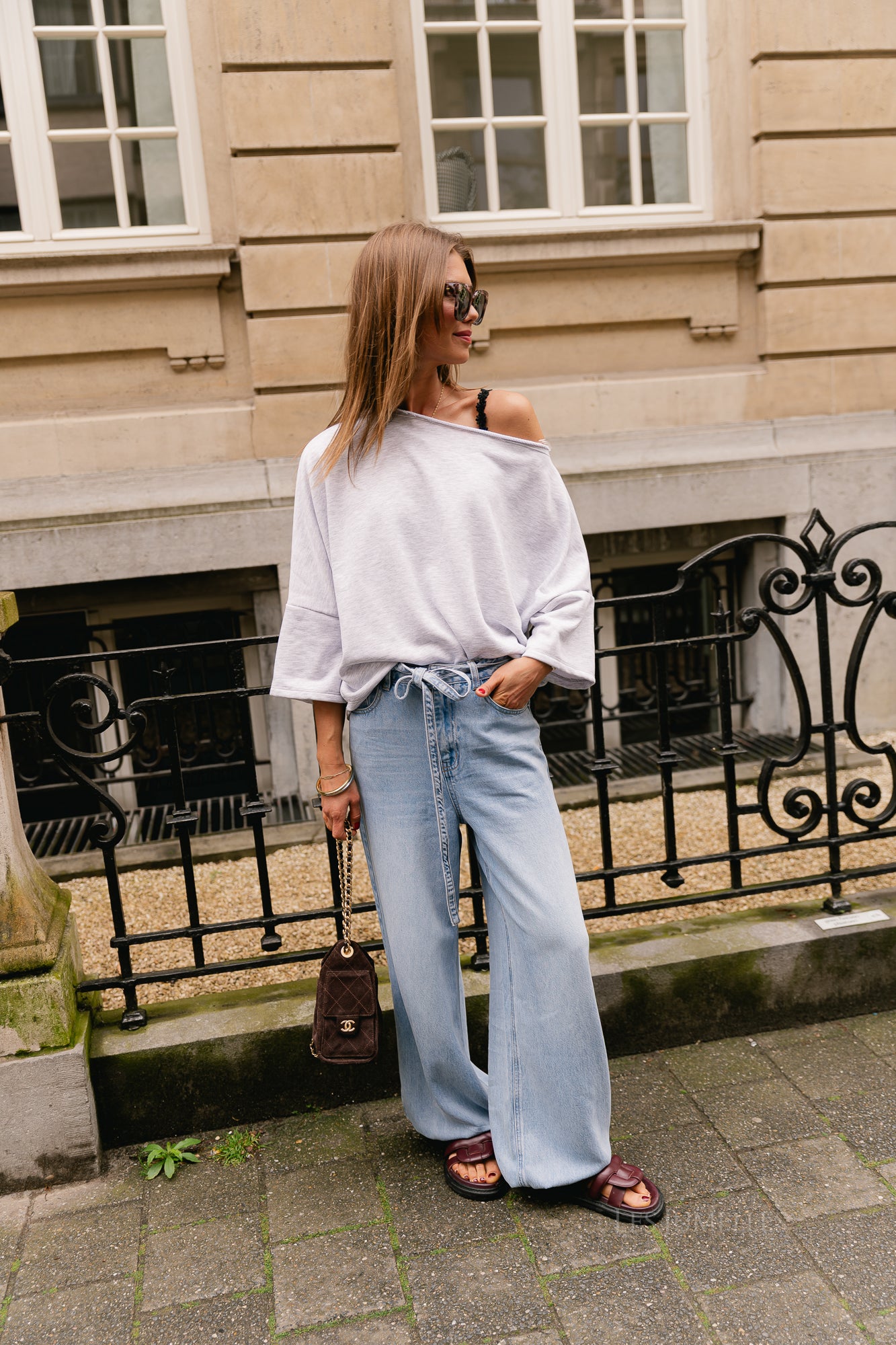 Emily oversized shirt light grey