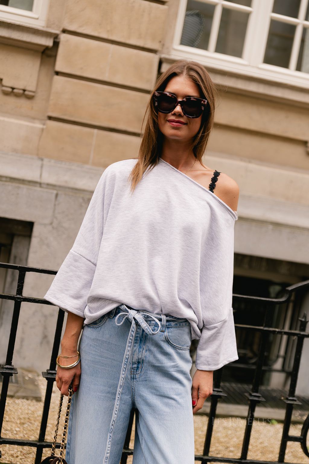 Emily oversized shirt light grey