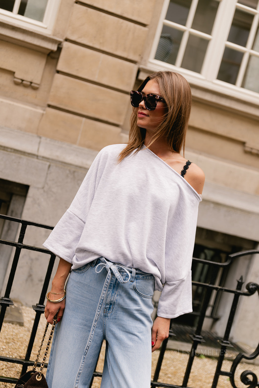 Emily oversized shirt light grey