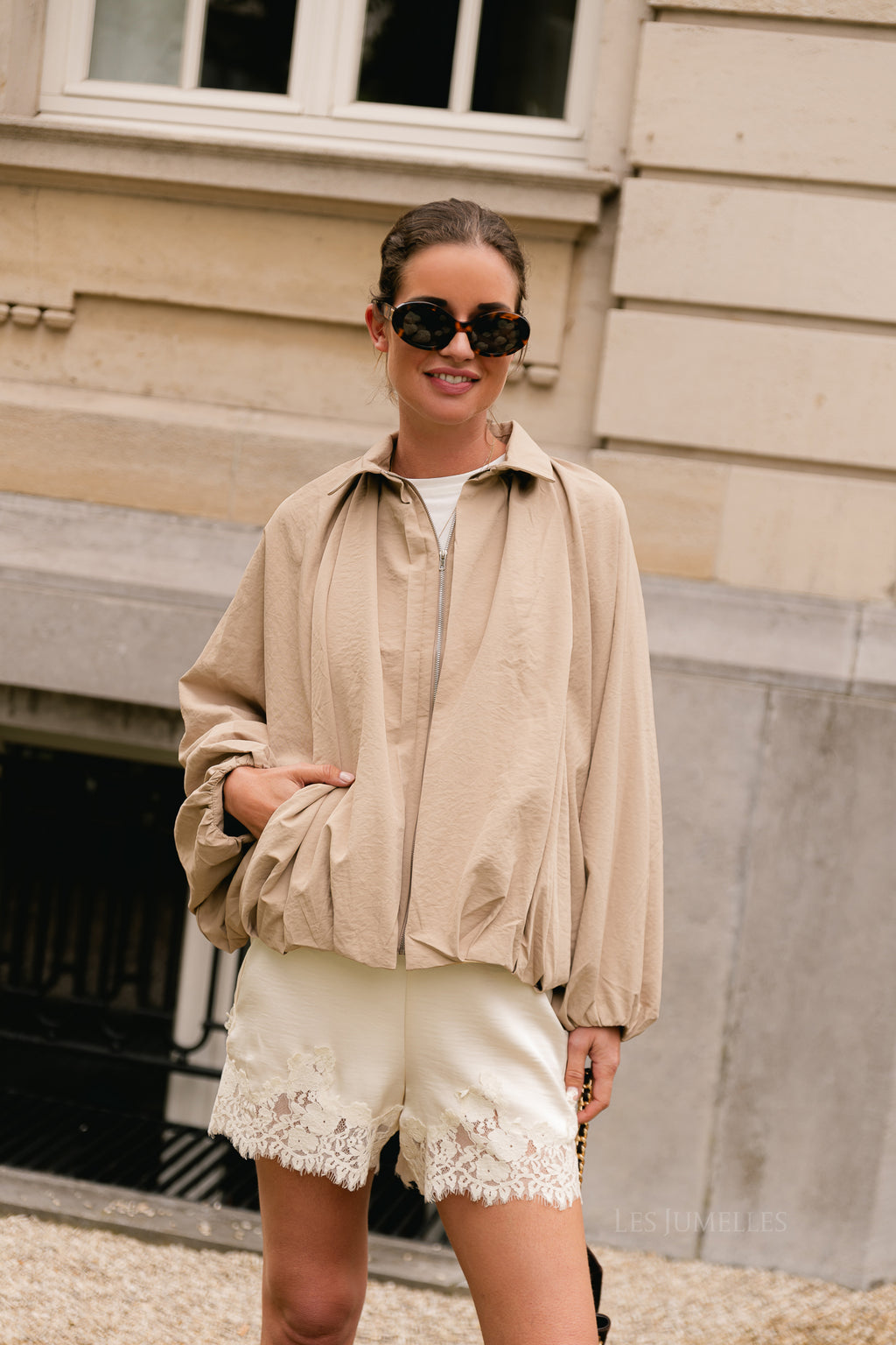 Rachel balloon jacket beige