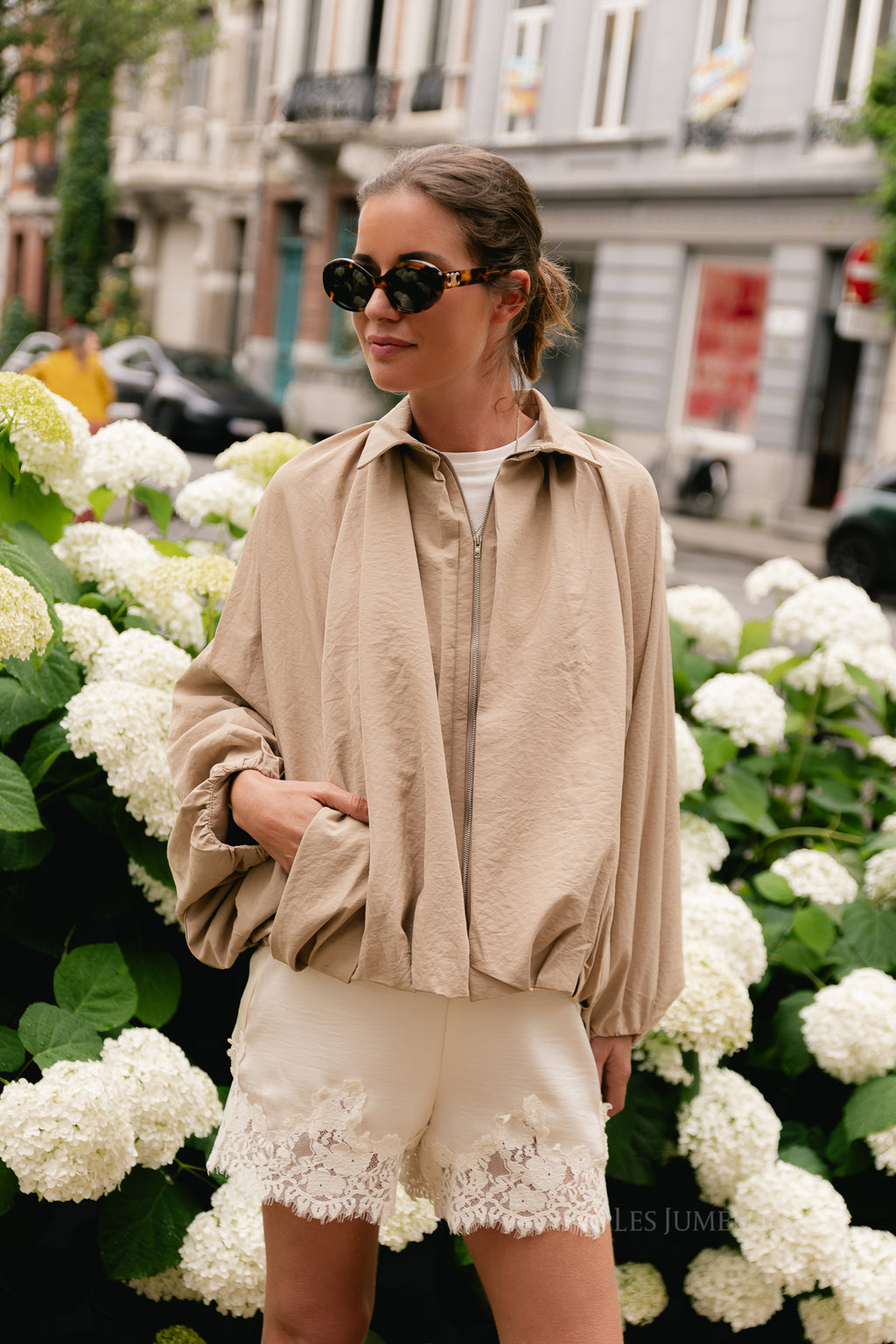 Rachel balloon jacket beige
