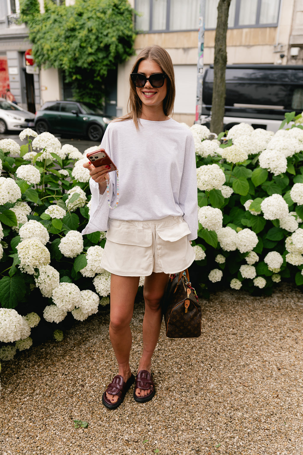 Leah T-shirt light grey melange