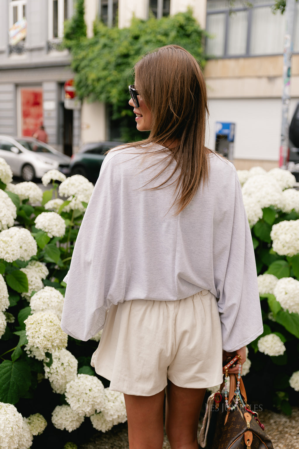 Leah T-shirt light grey melange