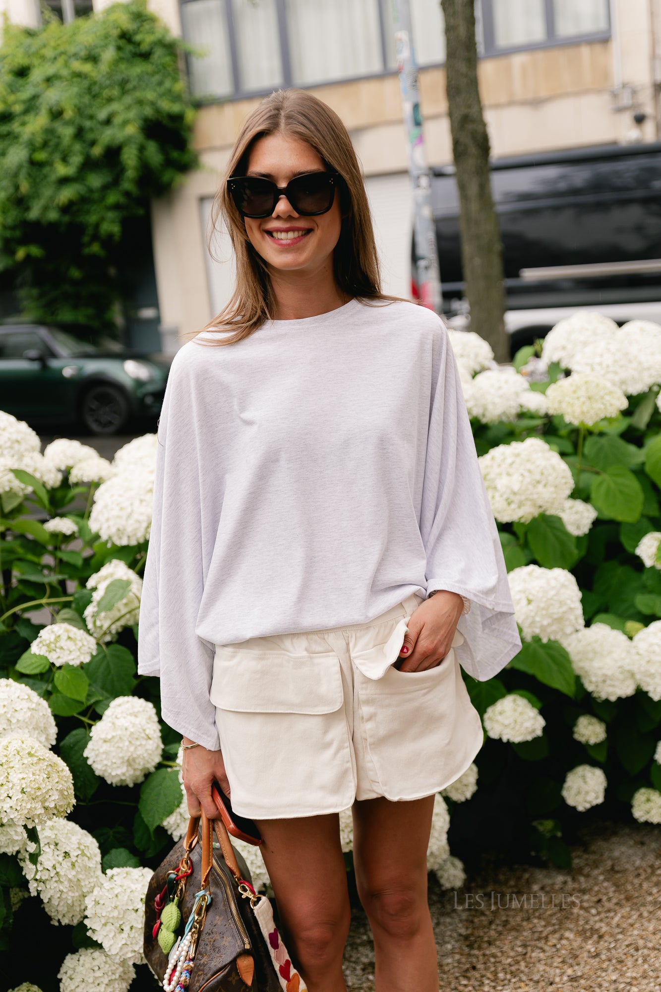 Leah T-shirt light grey melange
