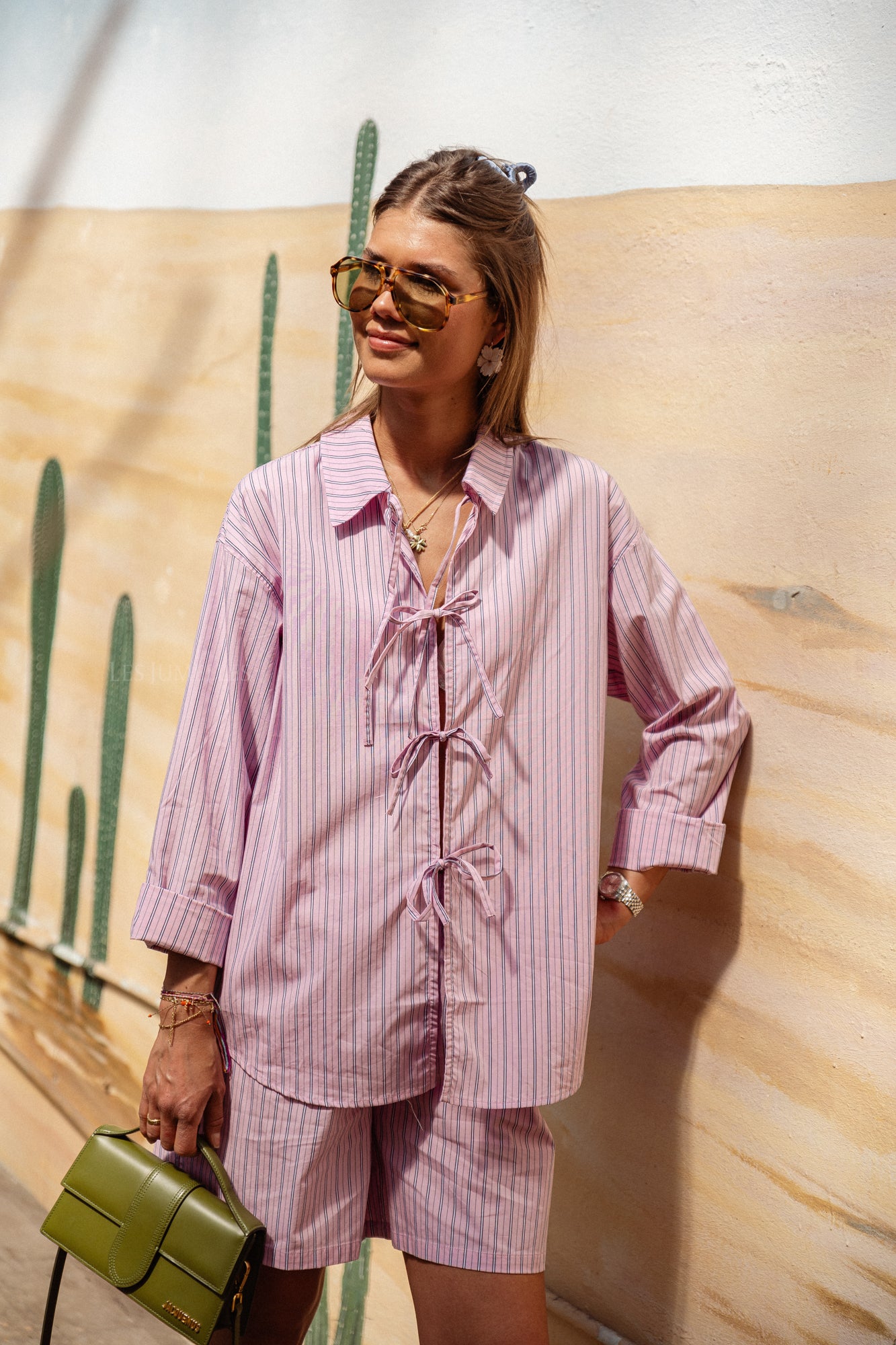 Striped Tiana shirt candy pink