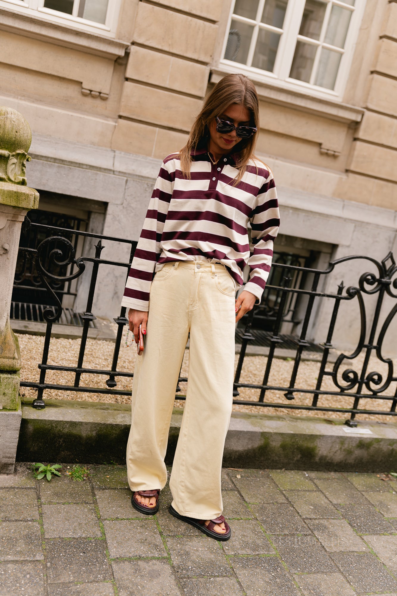 VISinas LS polo shirt birch/port royal