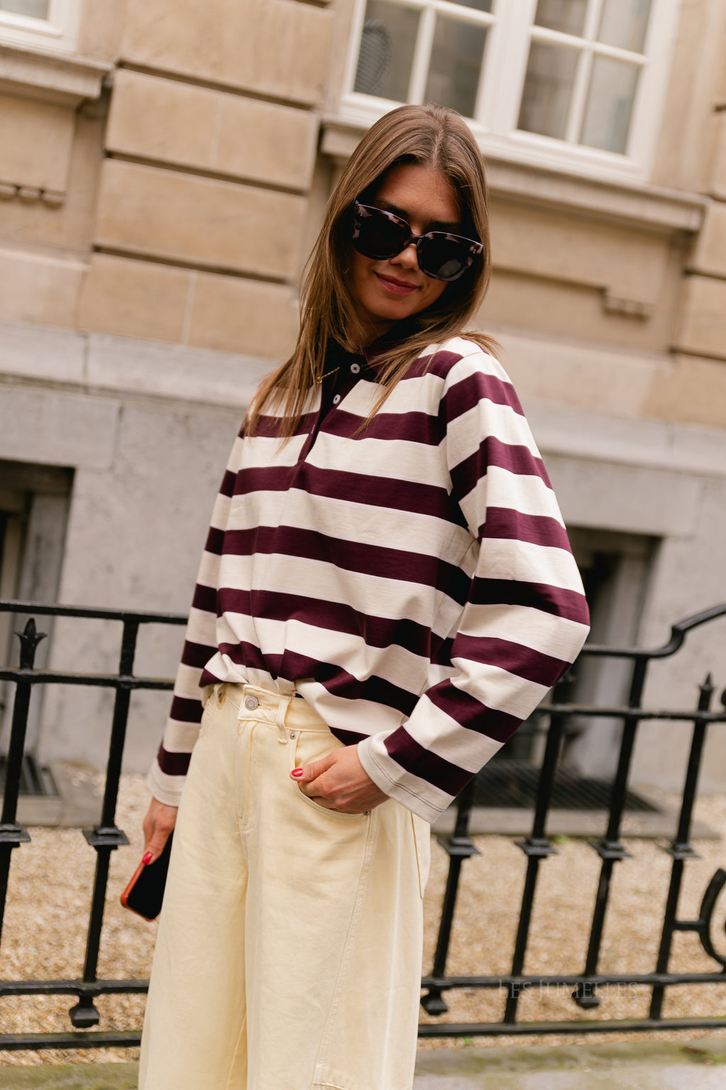 VISinas LS polo shirt birch/port royal