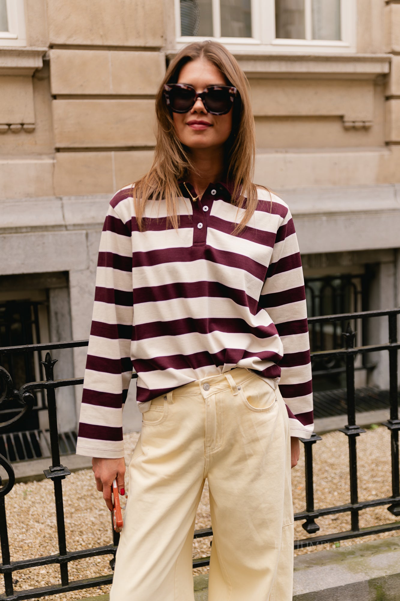 VISinas LS polo shirt birch/port royal