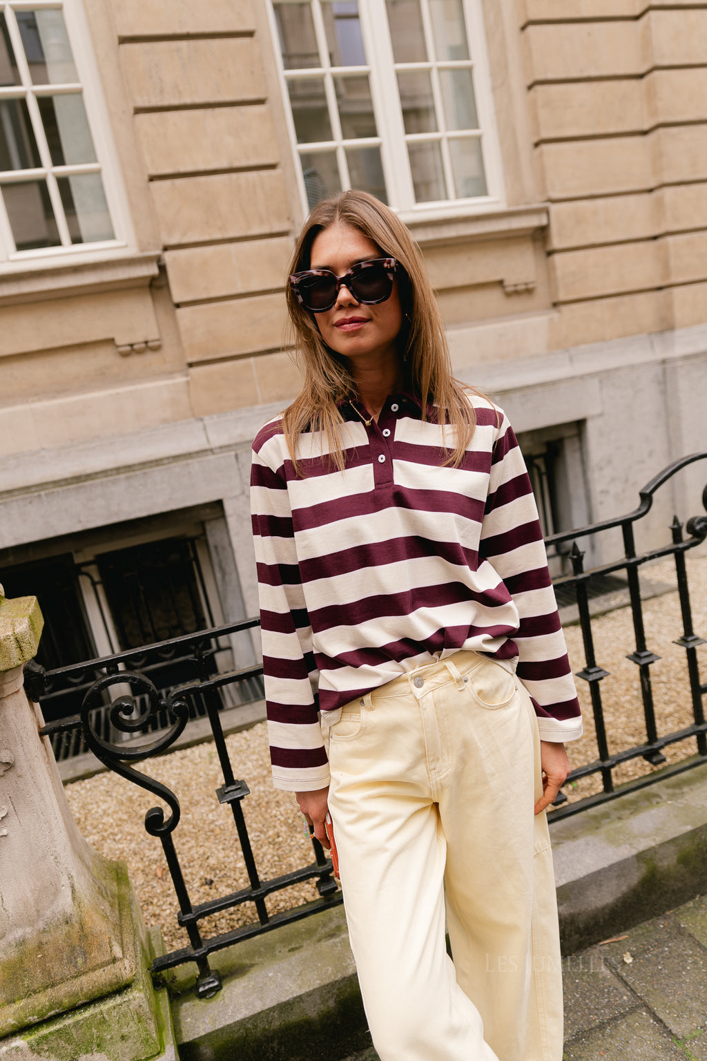 VISinas LS polo shirt birch/port royal