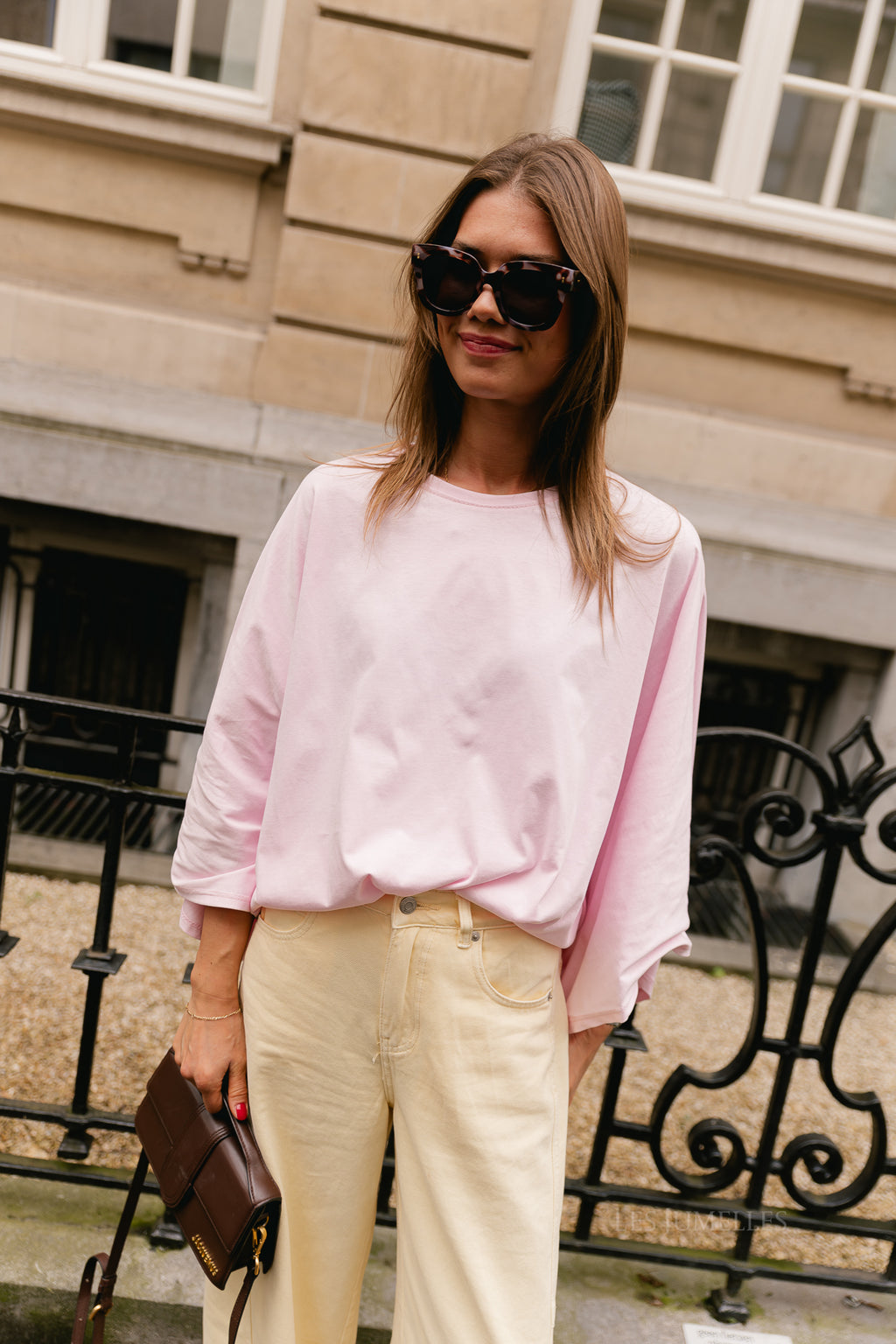 Leah T-shirt blush pink