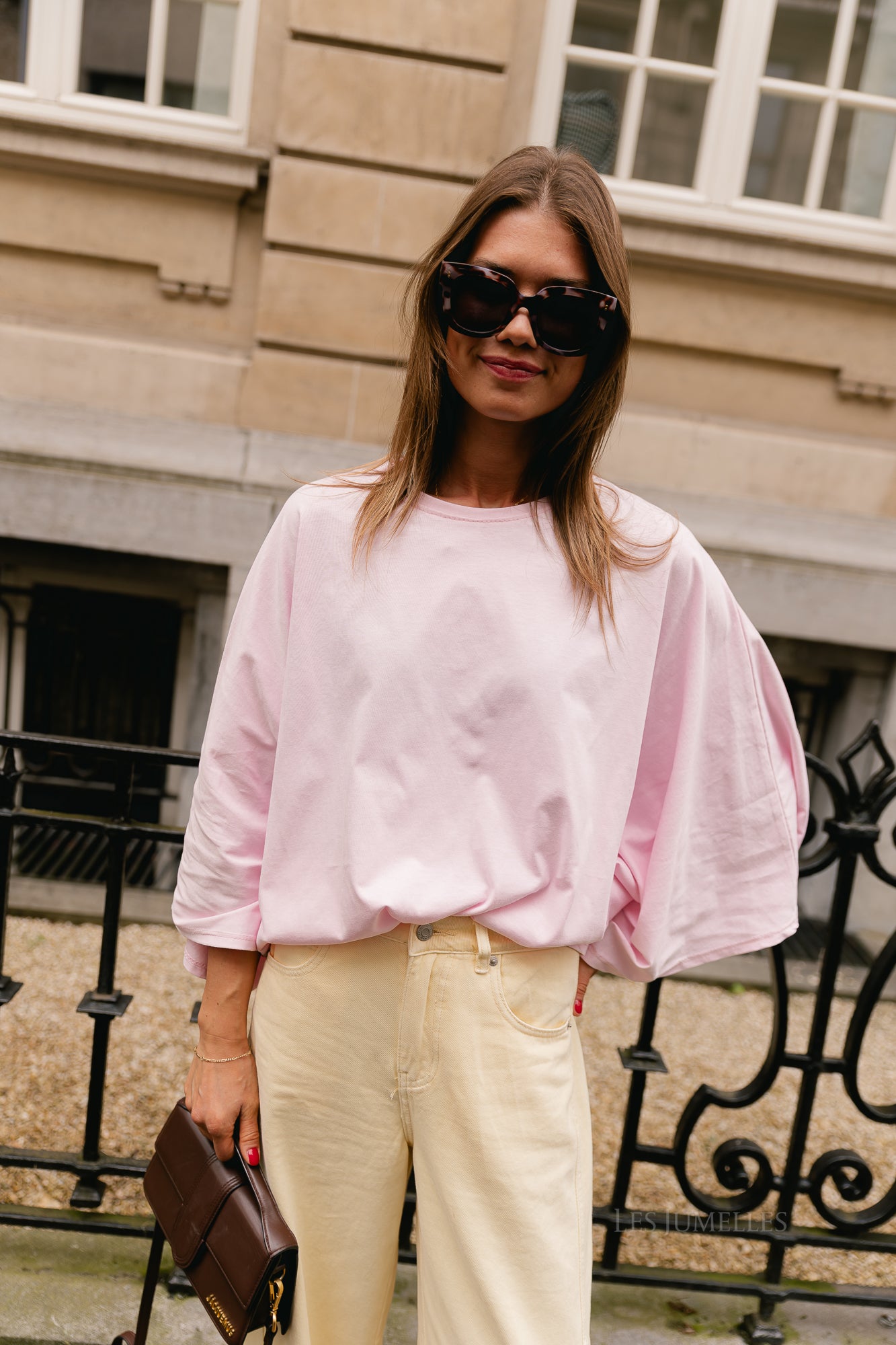 Leah T-shirt blush pink