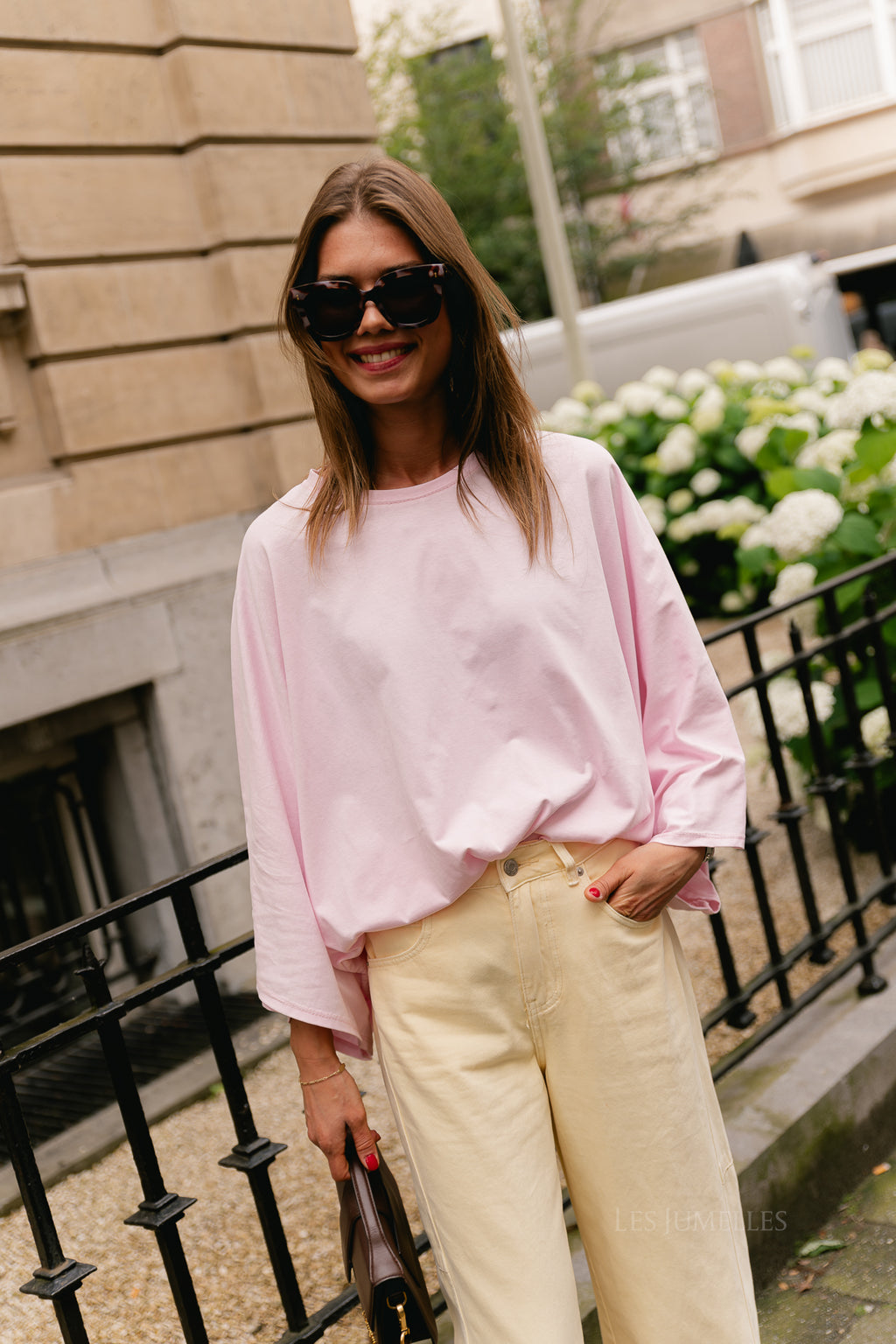 Leah T-shirt blush pink