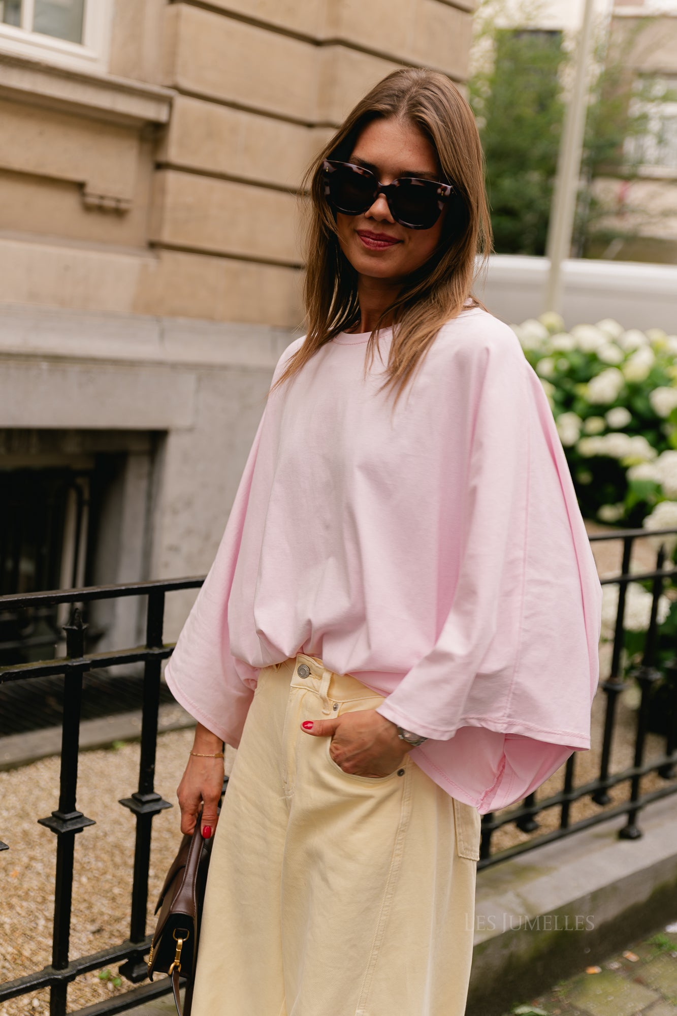 Leah T-shirt blush pink