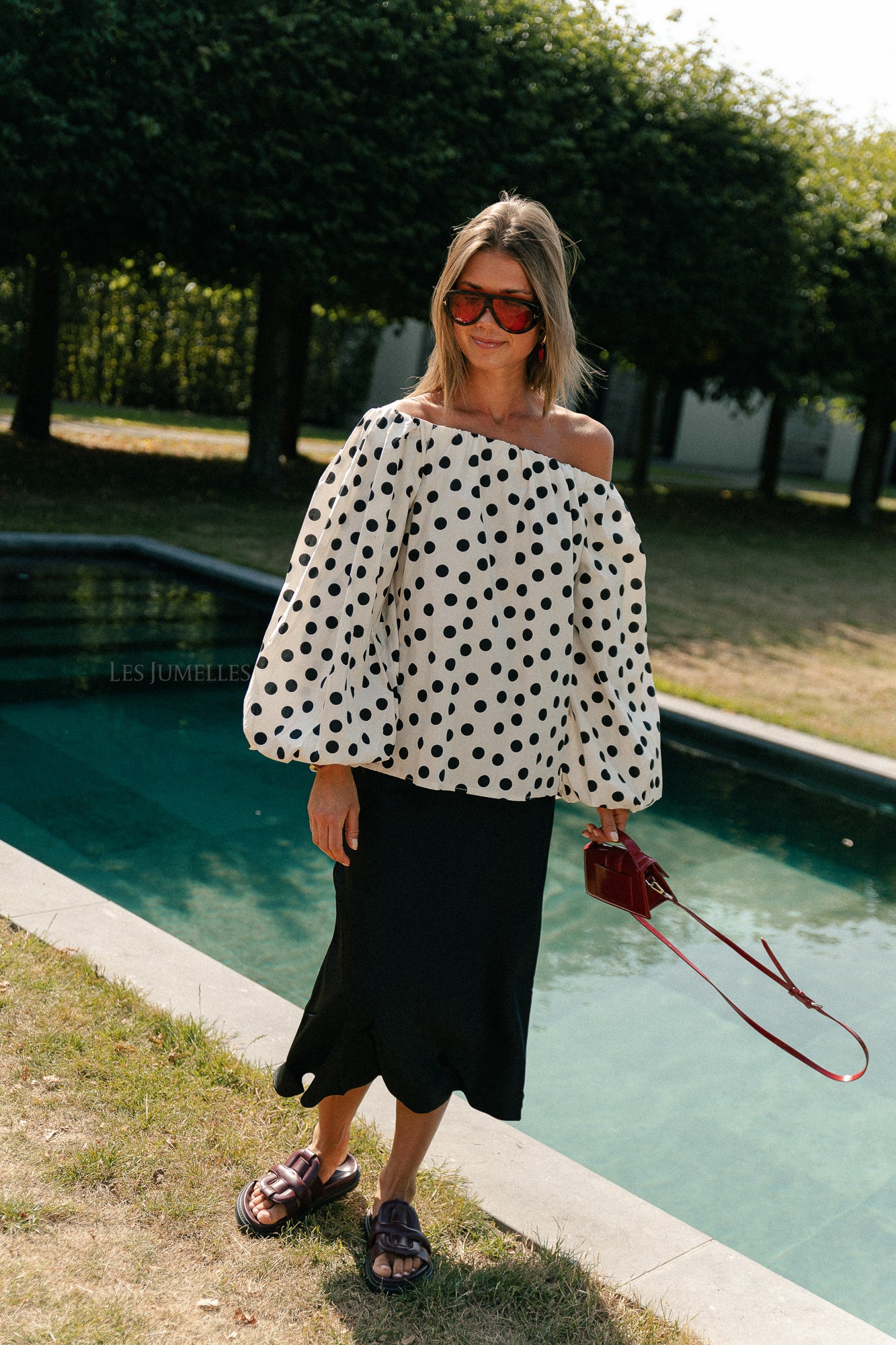 SLFLena hw midi skirt black