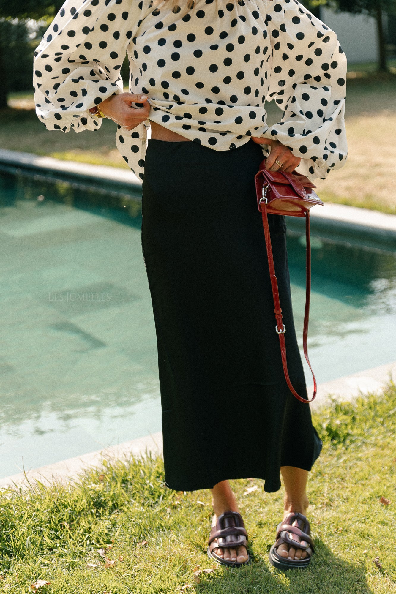SLFLena hw midi skirt black