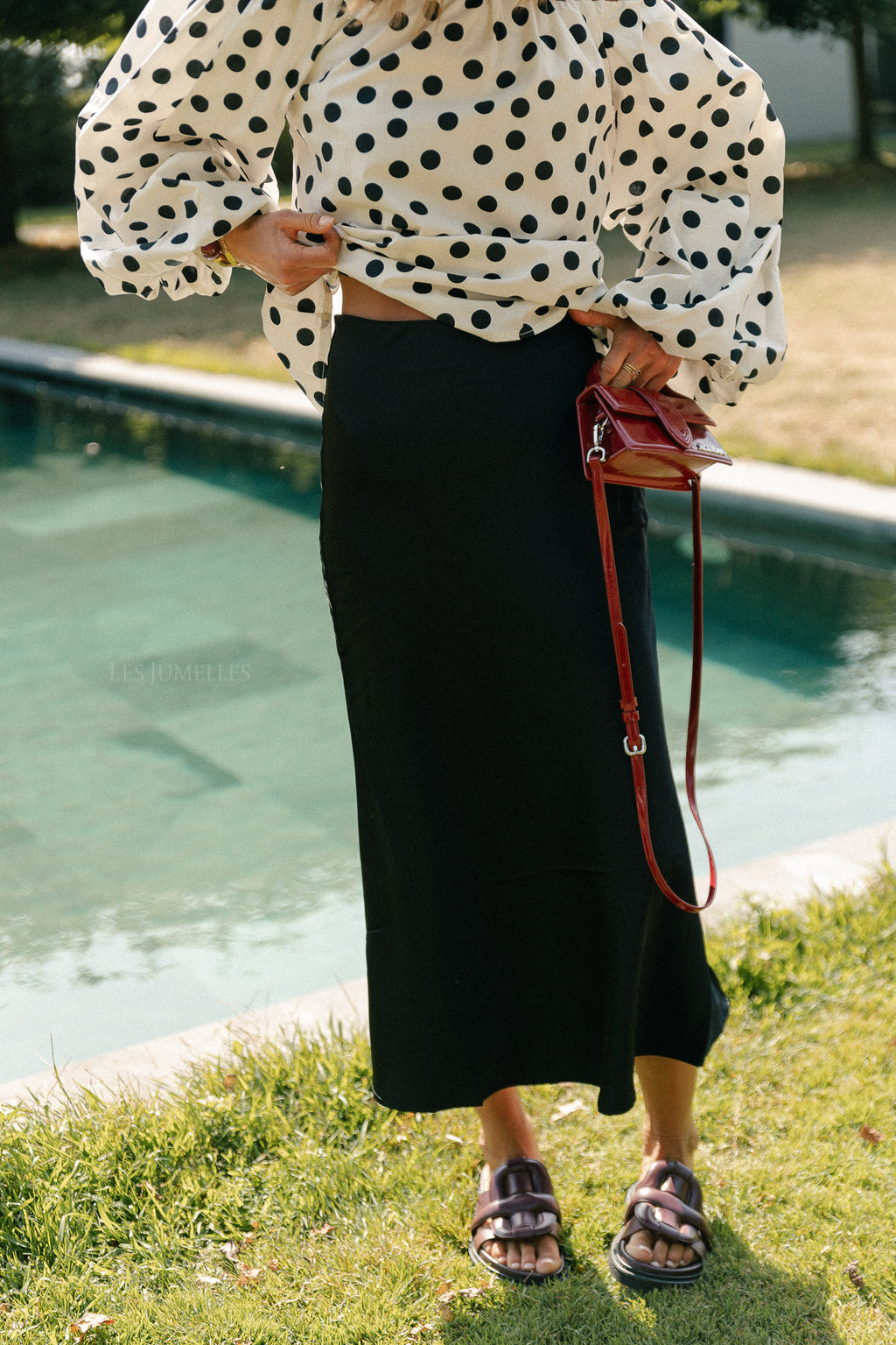 SLFLena hw midi skirt black