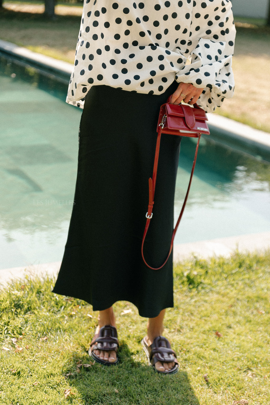 SLFLena hw midi skirt black