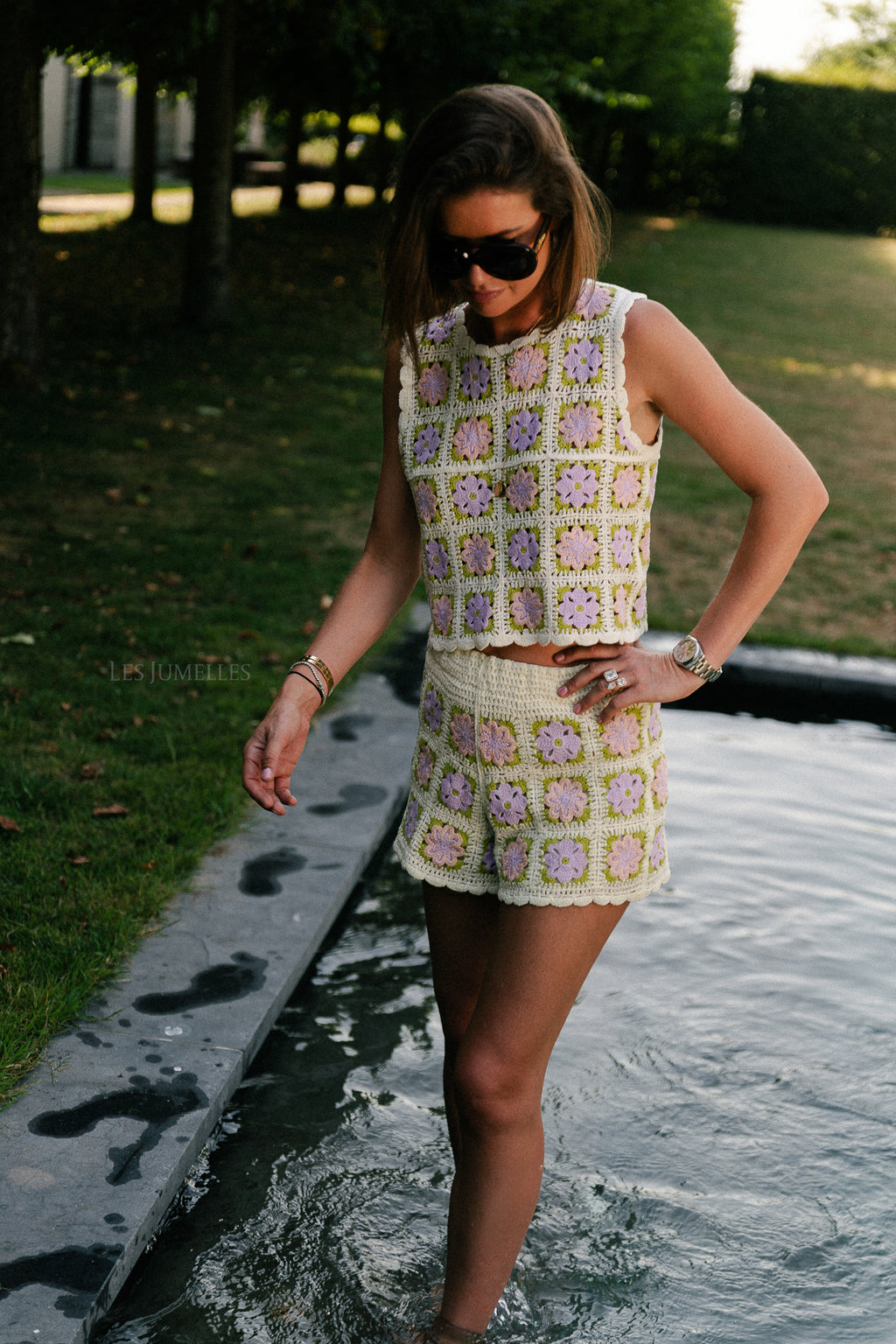 Lara crochet top lilac