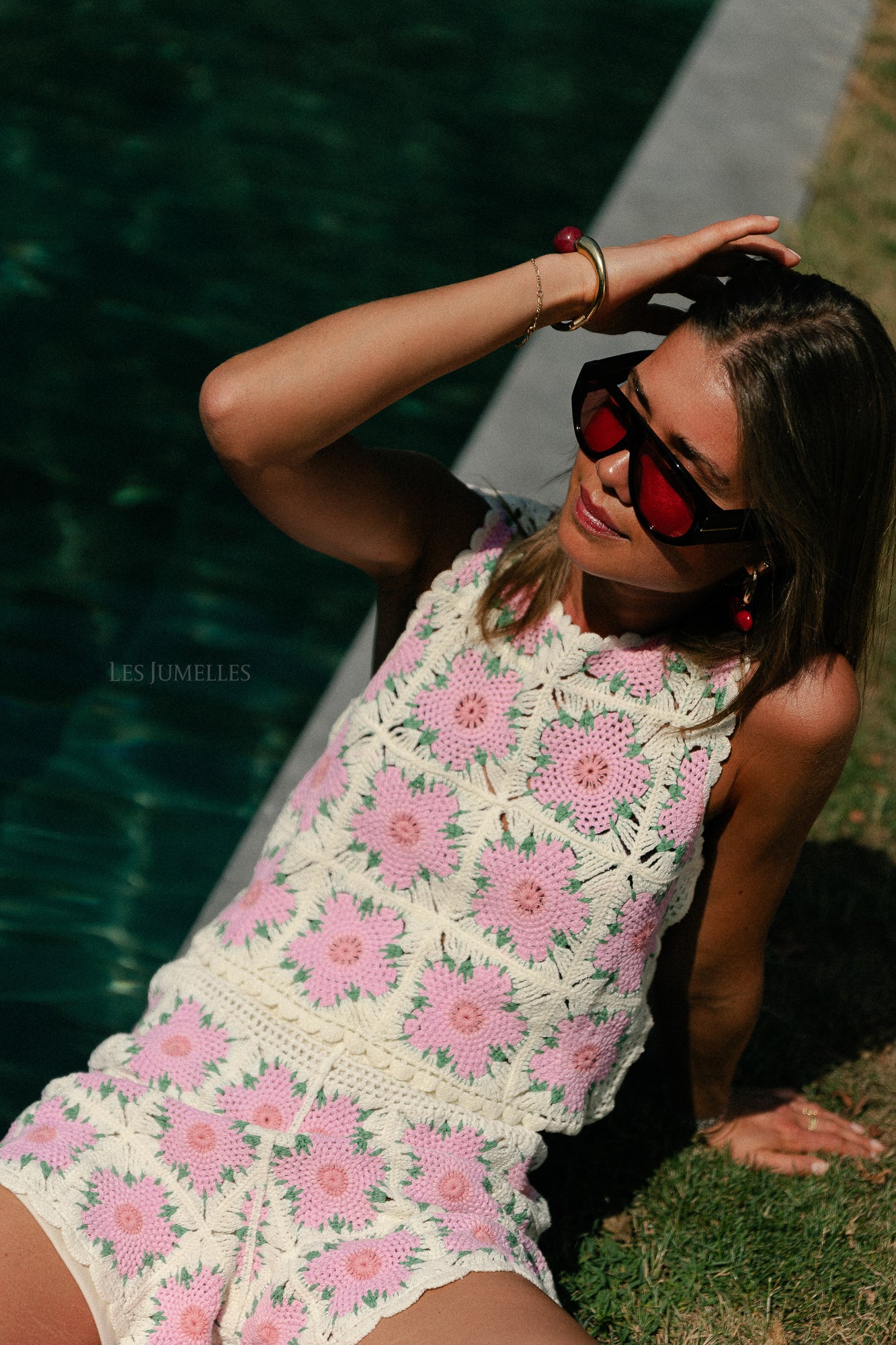 Lili crochet top pink