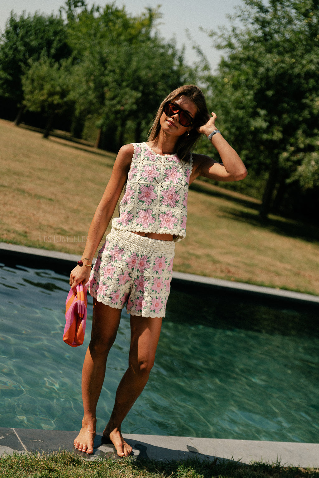 Lili crochet top pink