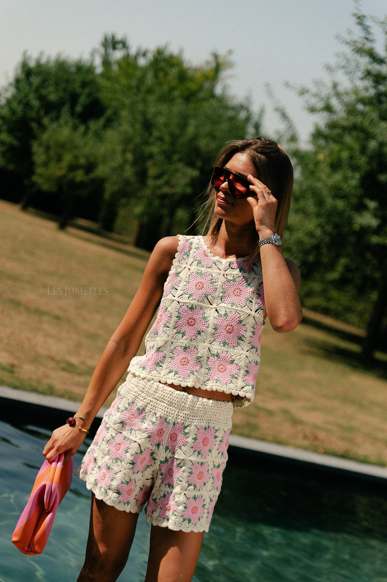 Lili crochet top pink