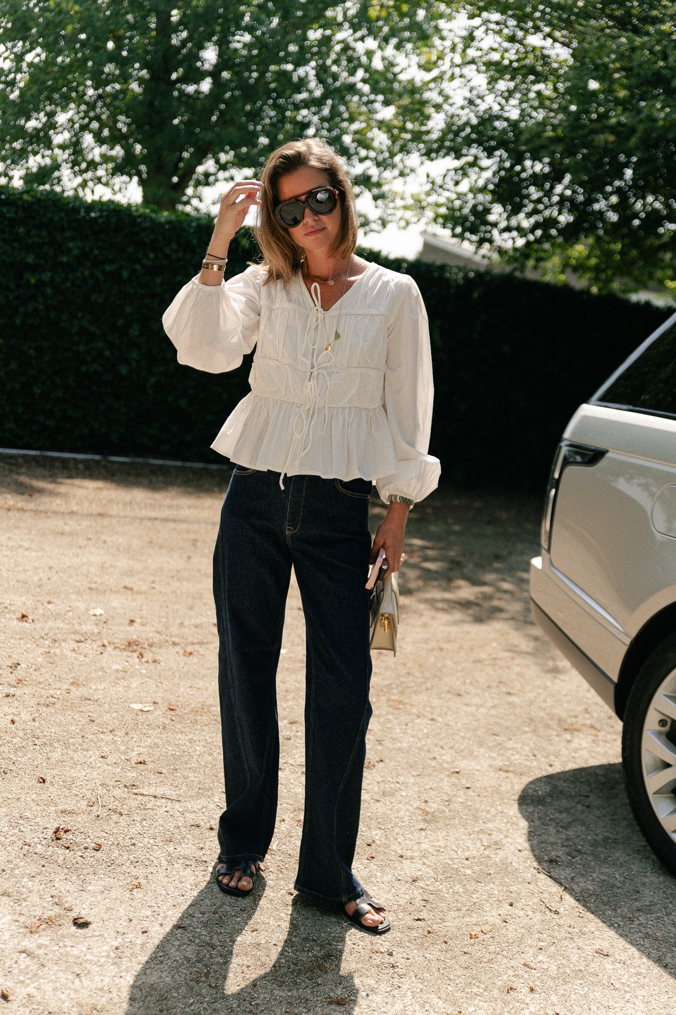 SLFWide Vida-Kori HW twisted jeans dark blue denim