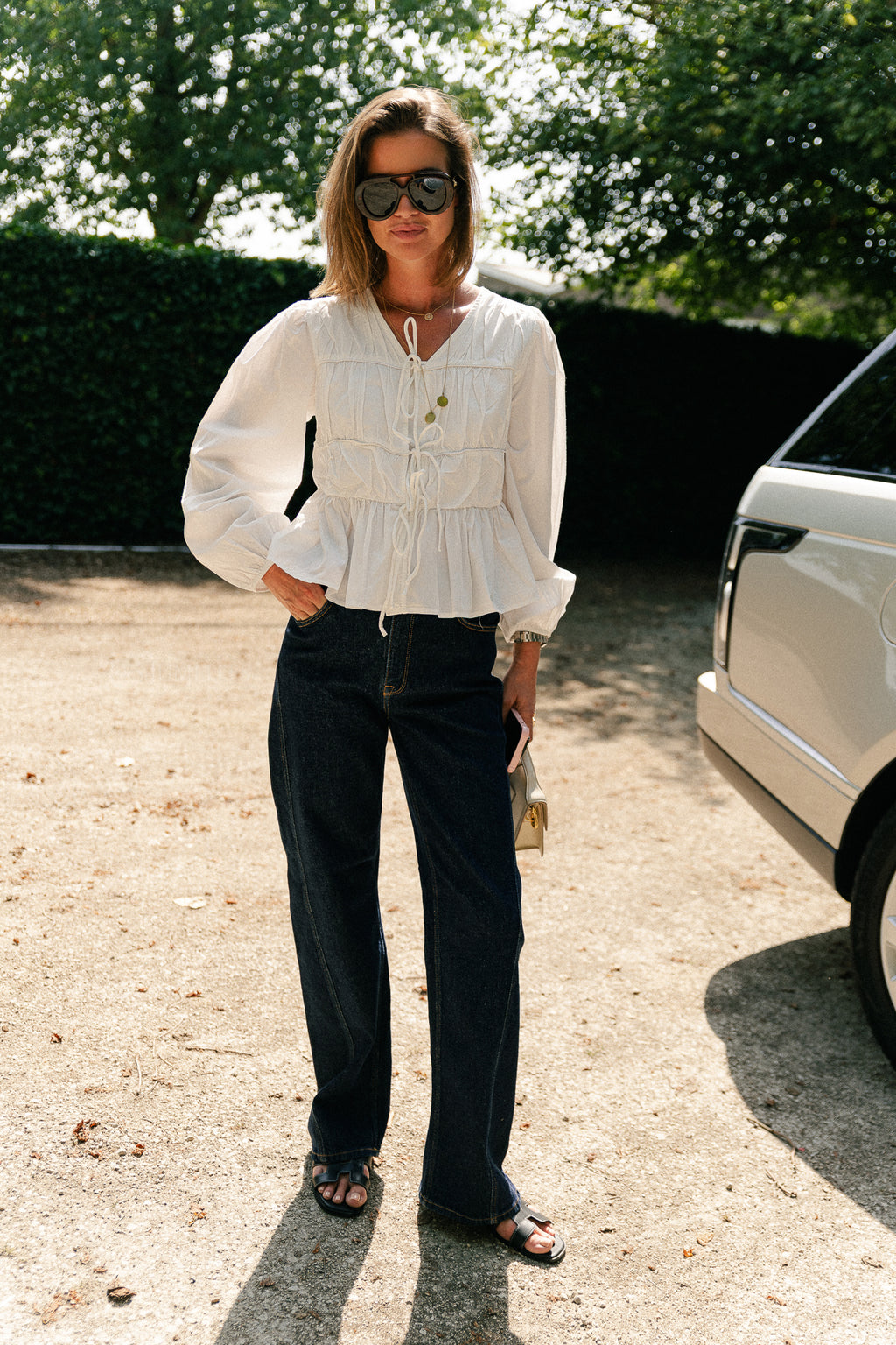 SLFWide Vida-Kori HW twisted jeans dark blue denim