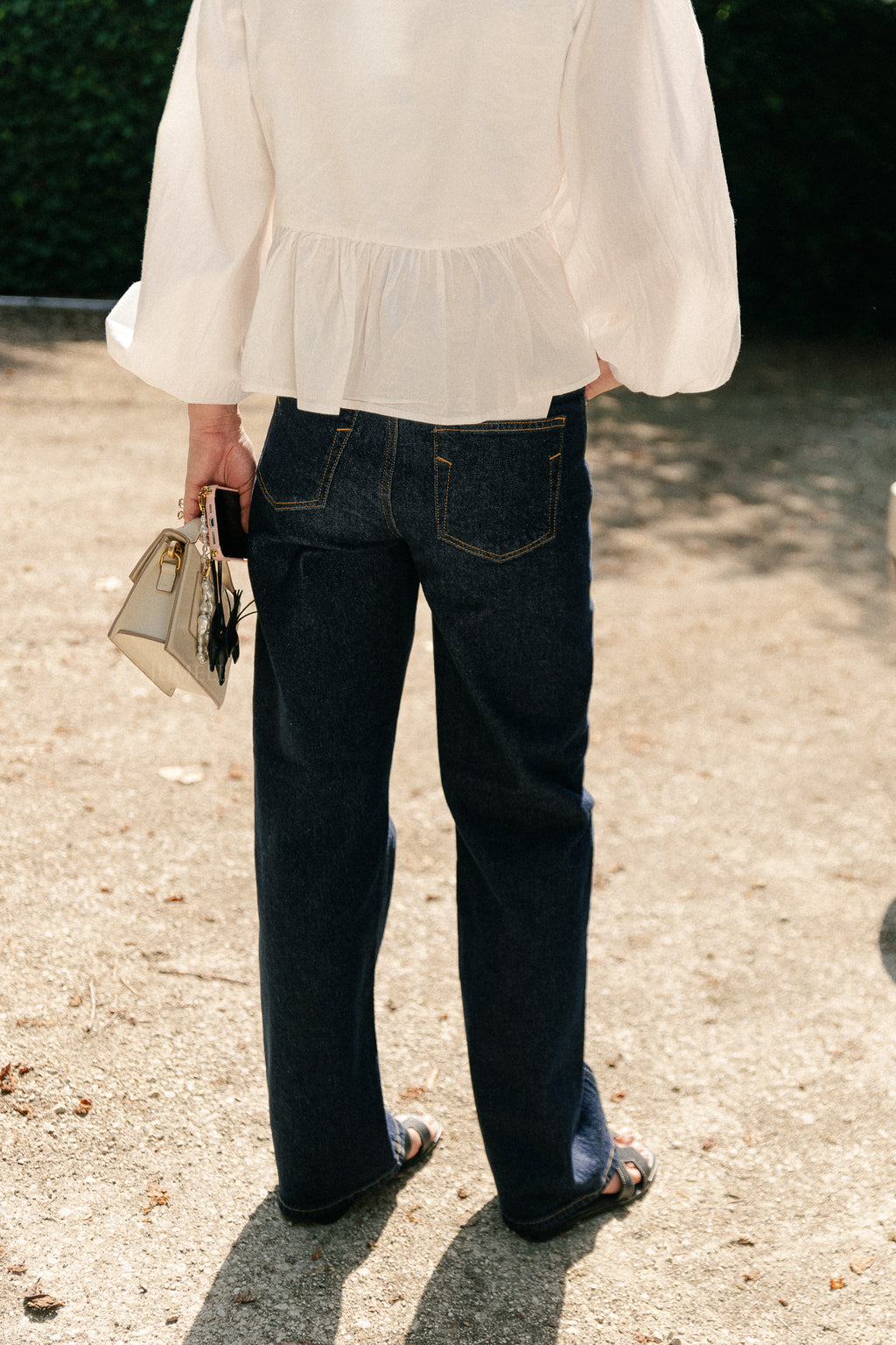 SLFWide Vida-Kori HW twisted jeans dark blue denim