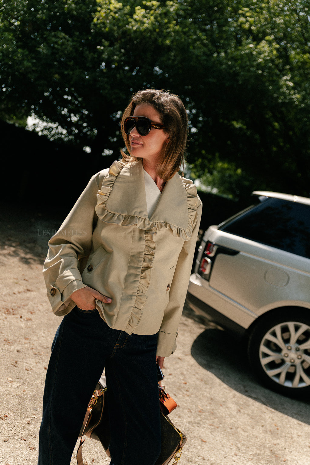 YASElsana short trenchcoat travertine