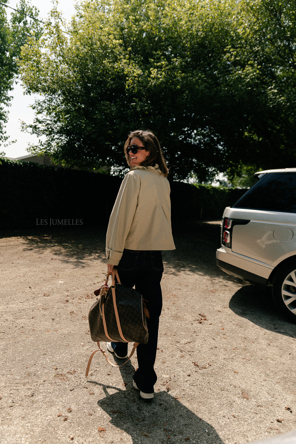 YASElsana short trenchcoat travertine