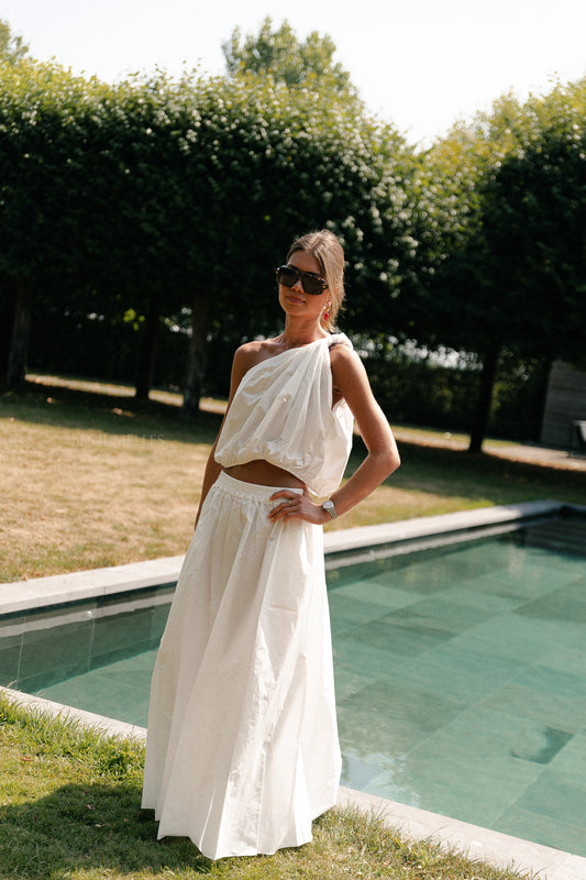 Les Jumelles Fran long skirt white