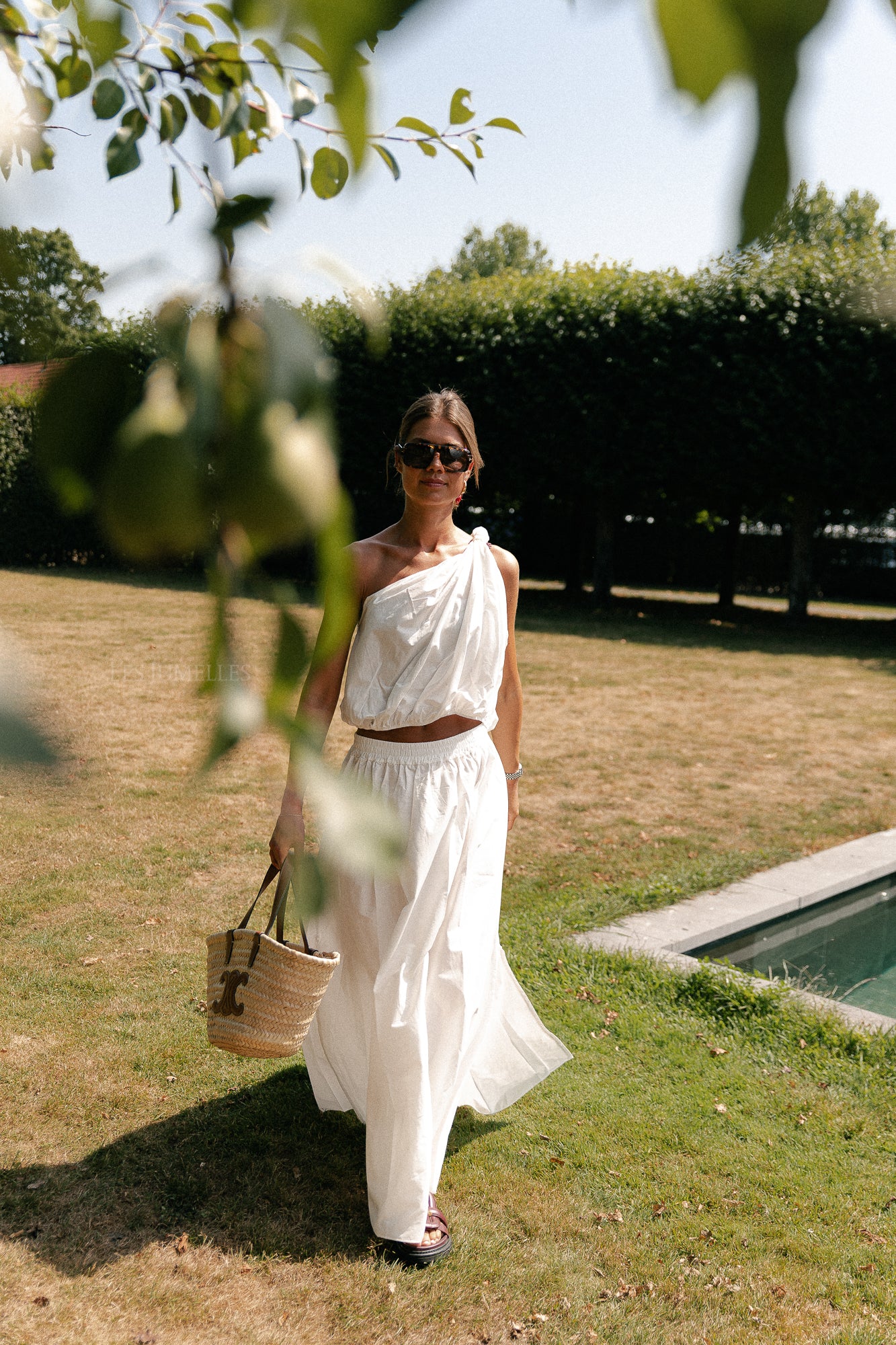 Fran One-Shoulder-Top Weiß