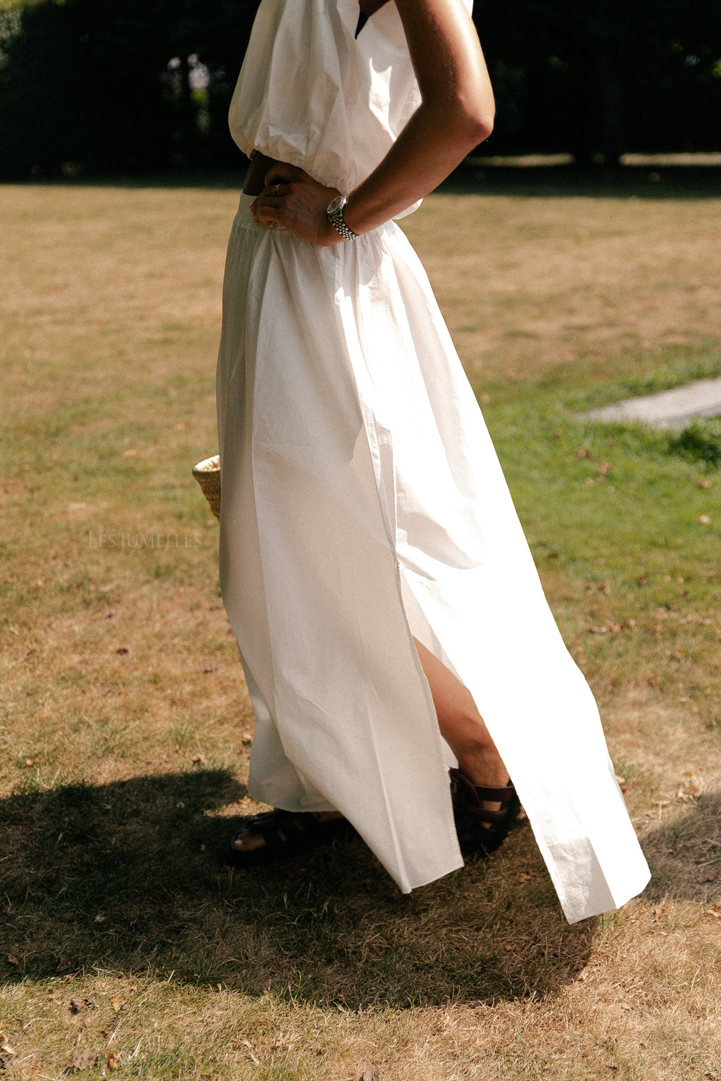 Fran lange rok wit