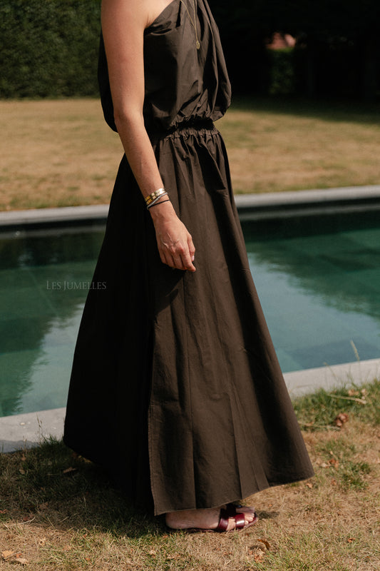 Les Jumelles Fran long skirt hot chocolate