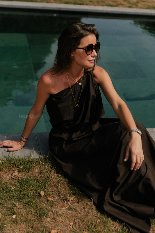 Les Jumelles Fran long skirt hot chocolate