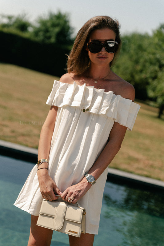 Les Jumelles Zoë short dress white