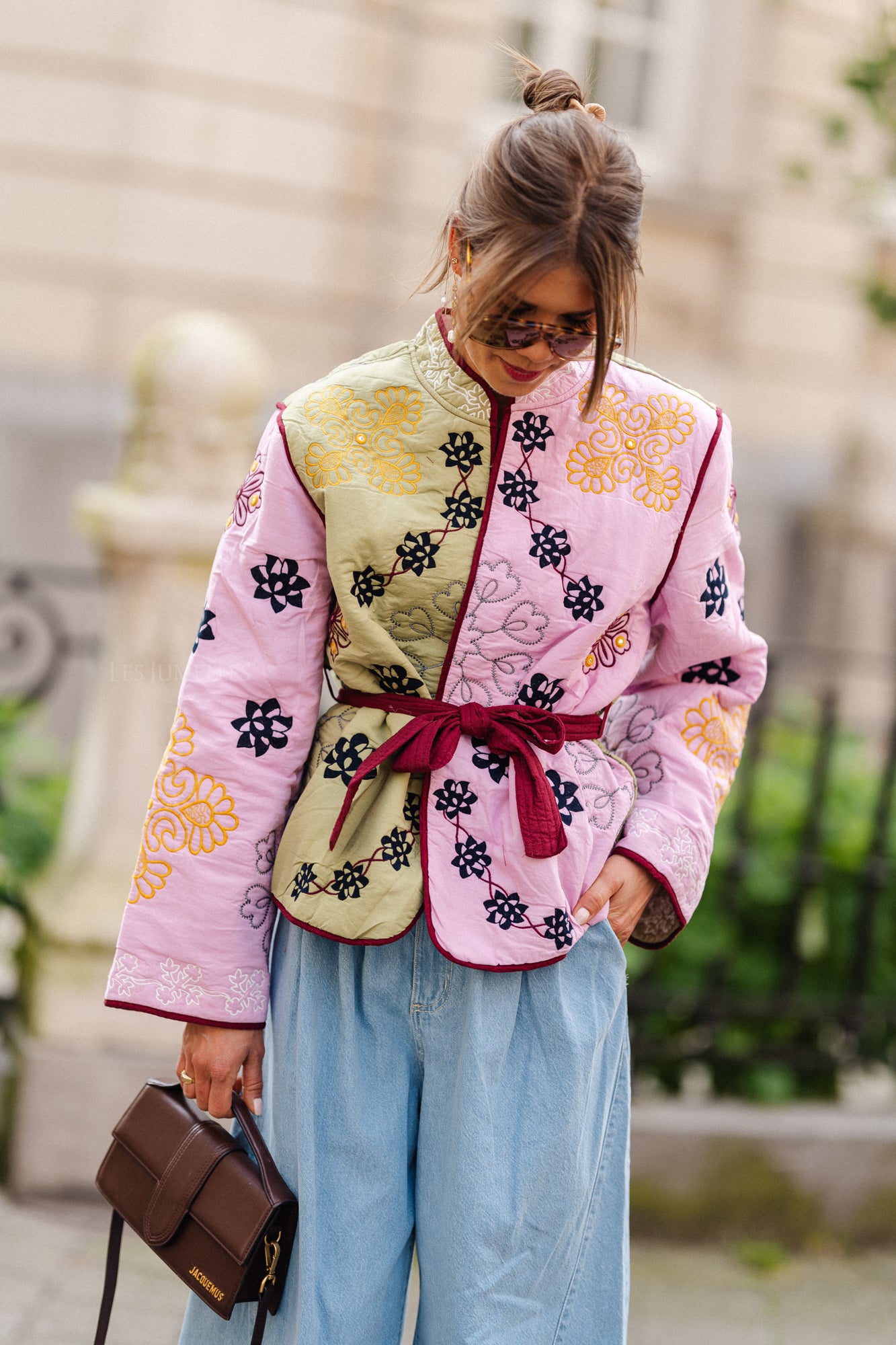 YASEmelia embroidered jacket lilac chiffon