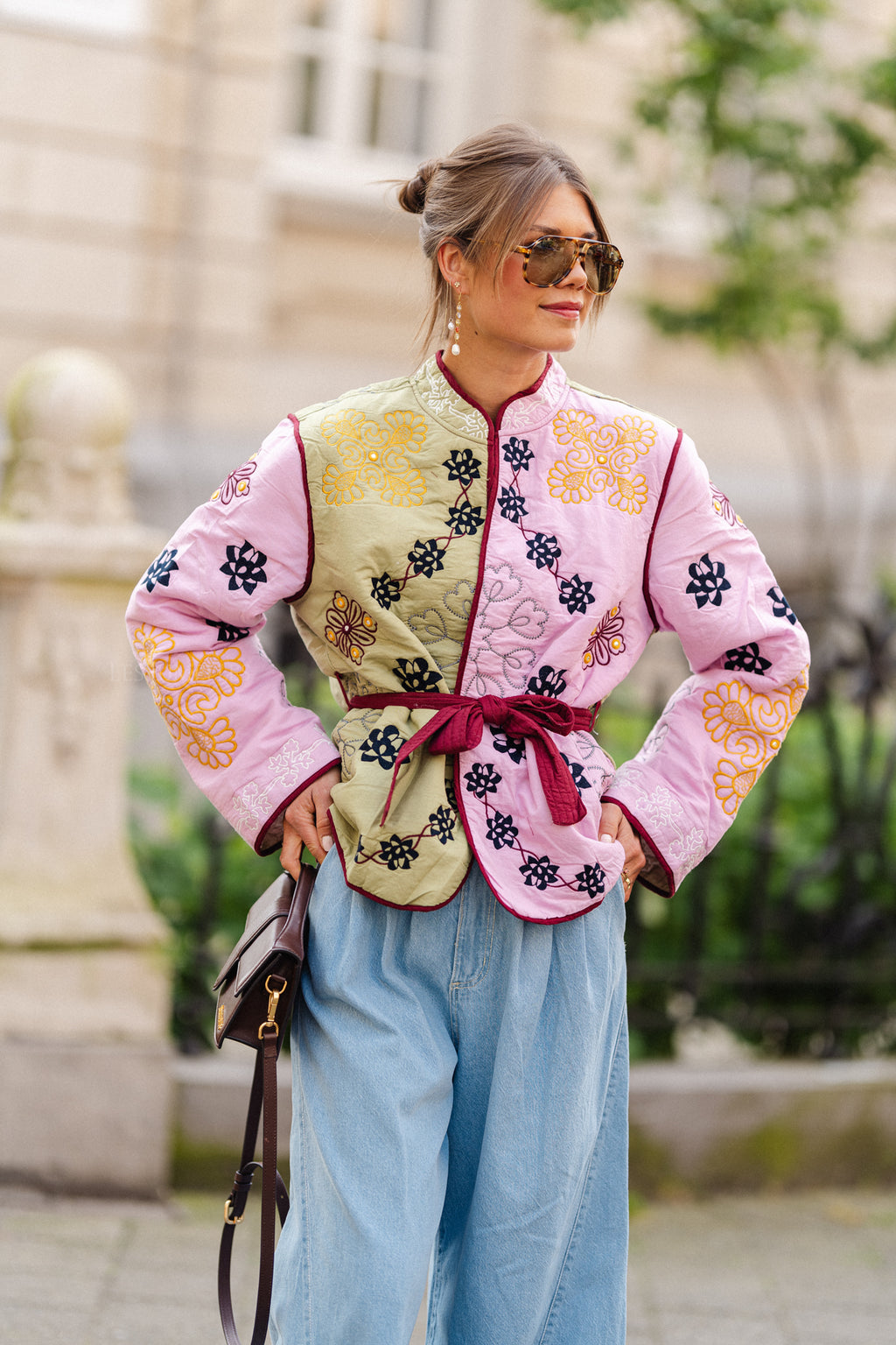 YasEmelia geborduurd jasje lila chiffon