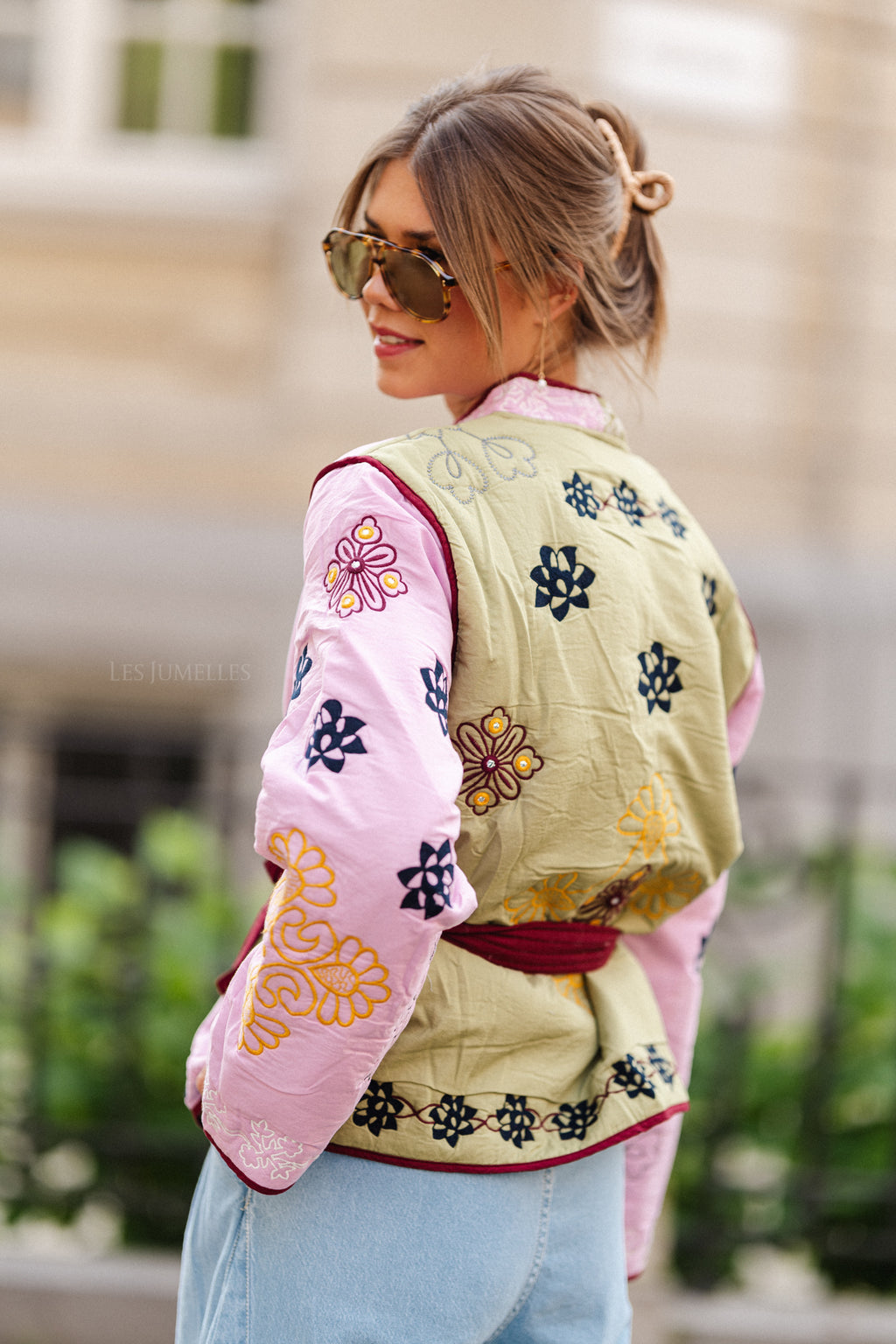 YasEmelia geborduurd jasje lila chiffon