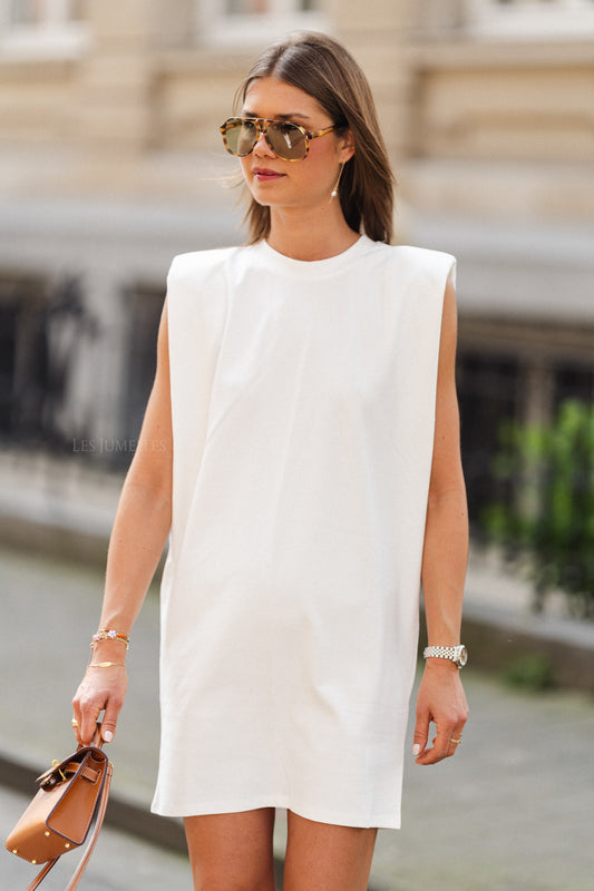 Les Jumelles Anastasia Kurzes Kleid Weiß